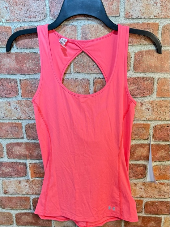 Under Armour Tops - Under Armour Women's Racerback Heat Gear neon Pink Performance Tank Top sz XS